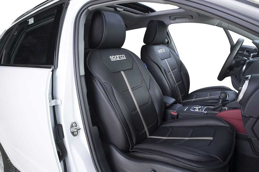 Универсална подложка за седалка Sparco - Черно/Сиво. - снимка 2