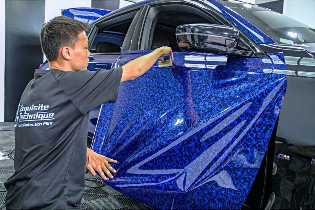 Висококачествено винилово фолио Кован Carbon за автомобил - 152х100 см. - снимка 5