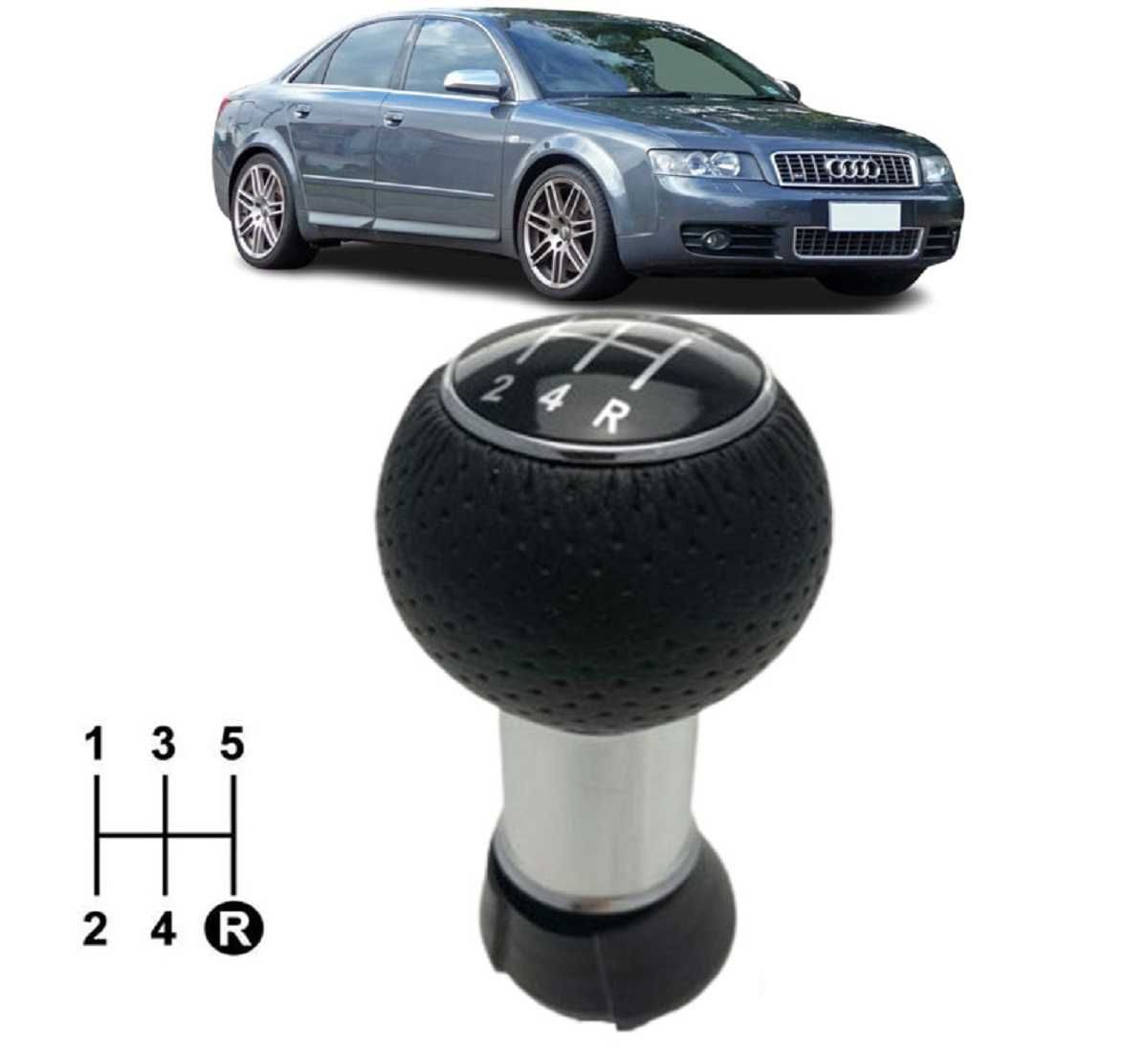 Кожена Топка за скоростен лост AUDI А3/А4/А6 - 5 скорости. - снимка 4