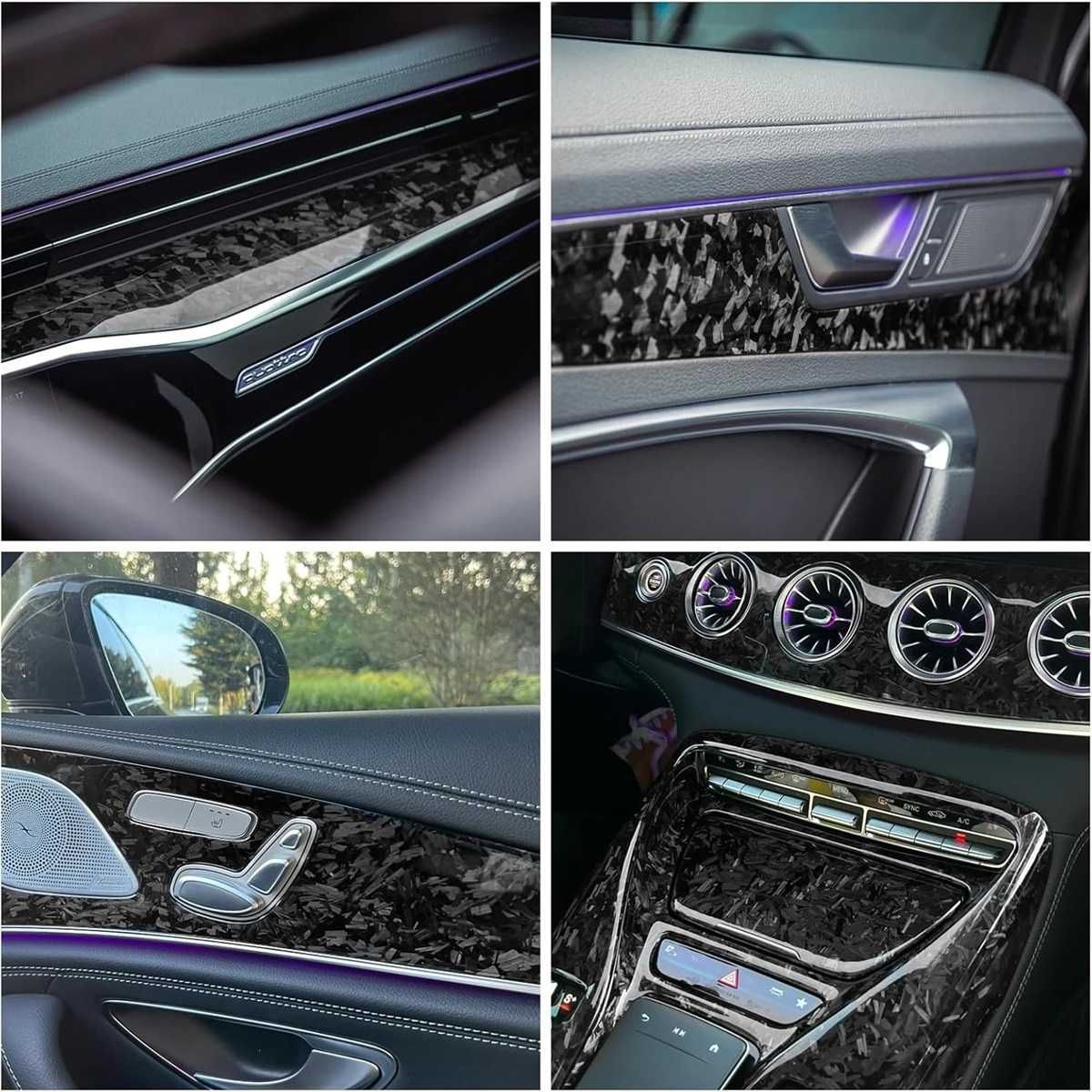 Висококачествено гланцово фолио Кован Карбон за автомобил - 152х100см - снимка 5
