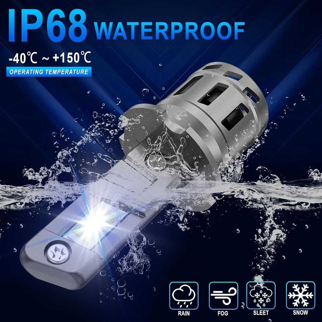 LED Диодни крушки за фарове- H3, DC 12V, 10600LM, 6000K. - снимка 6
