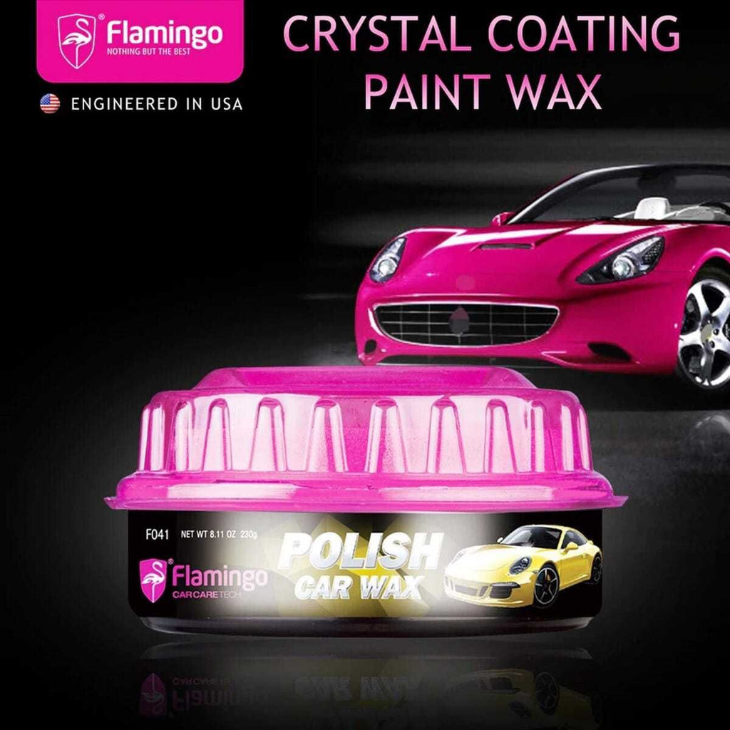 Восъчна полир паста FLAMINGО Polish Car Wax+ гъба 230 гр. - снимка 6
