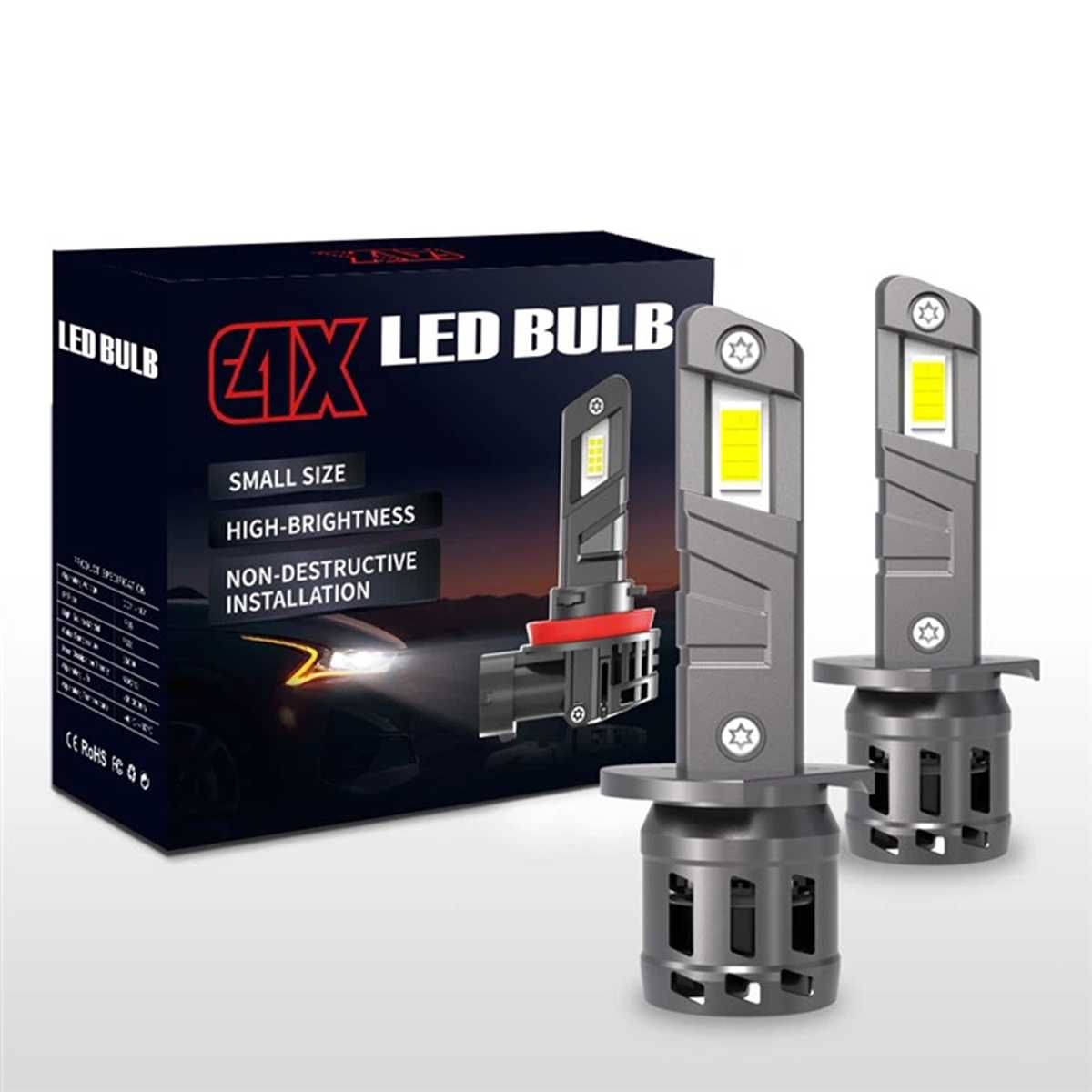 LED Диодни крушки за фарове- H1, DC9-18V, 10600LM, 6500K. - снимка 1