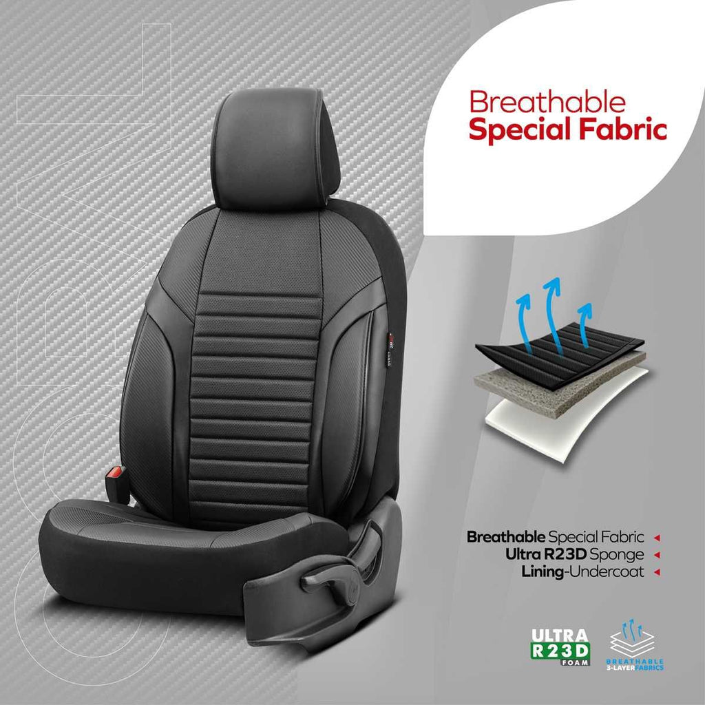 Универсална Кожена Тапицерия за кола OtoM Design Coral - 11 части - снимка 2