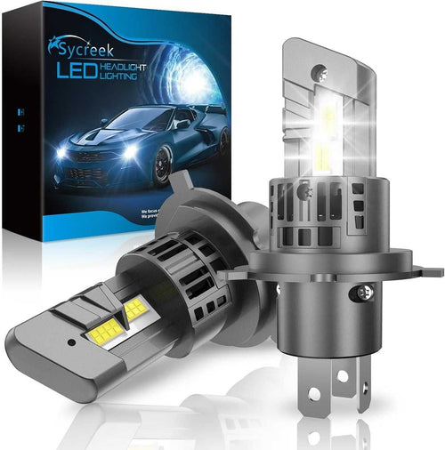 60W LED Мини Диодни крушки H4 12V - 6500K - снимка 1