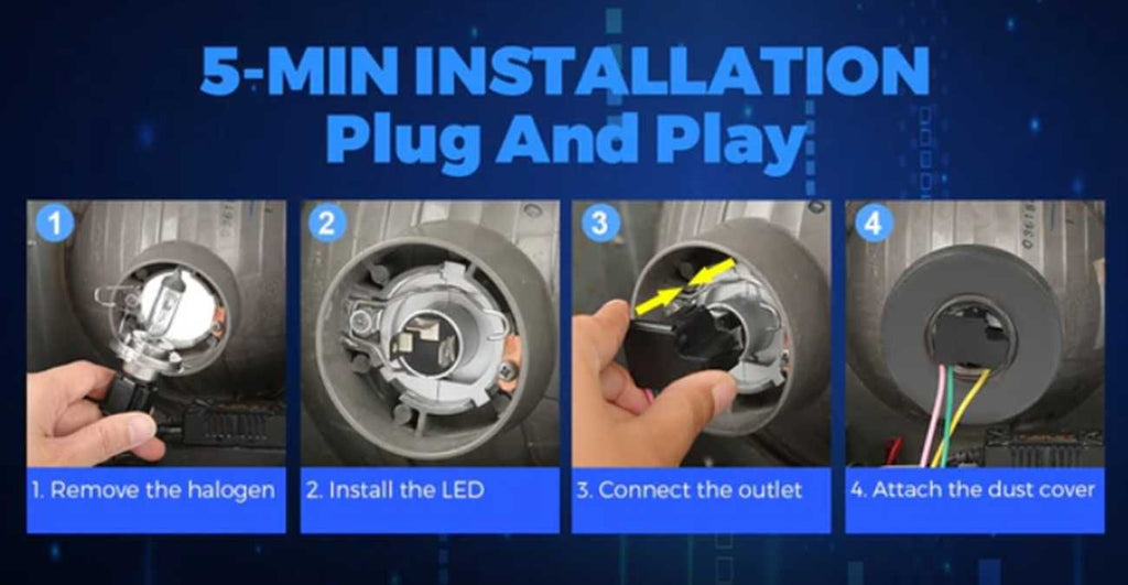 LED Мини Диодни крушки H11, 12V, Canbus с вграден вентилатор. - снимка 8