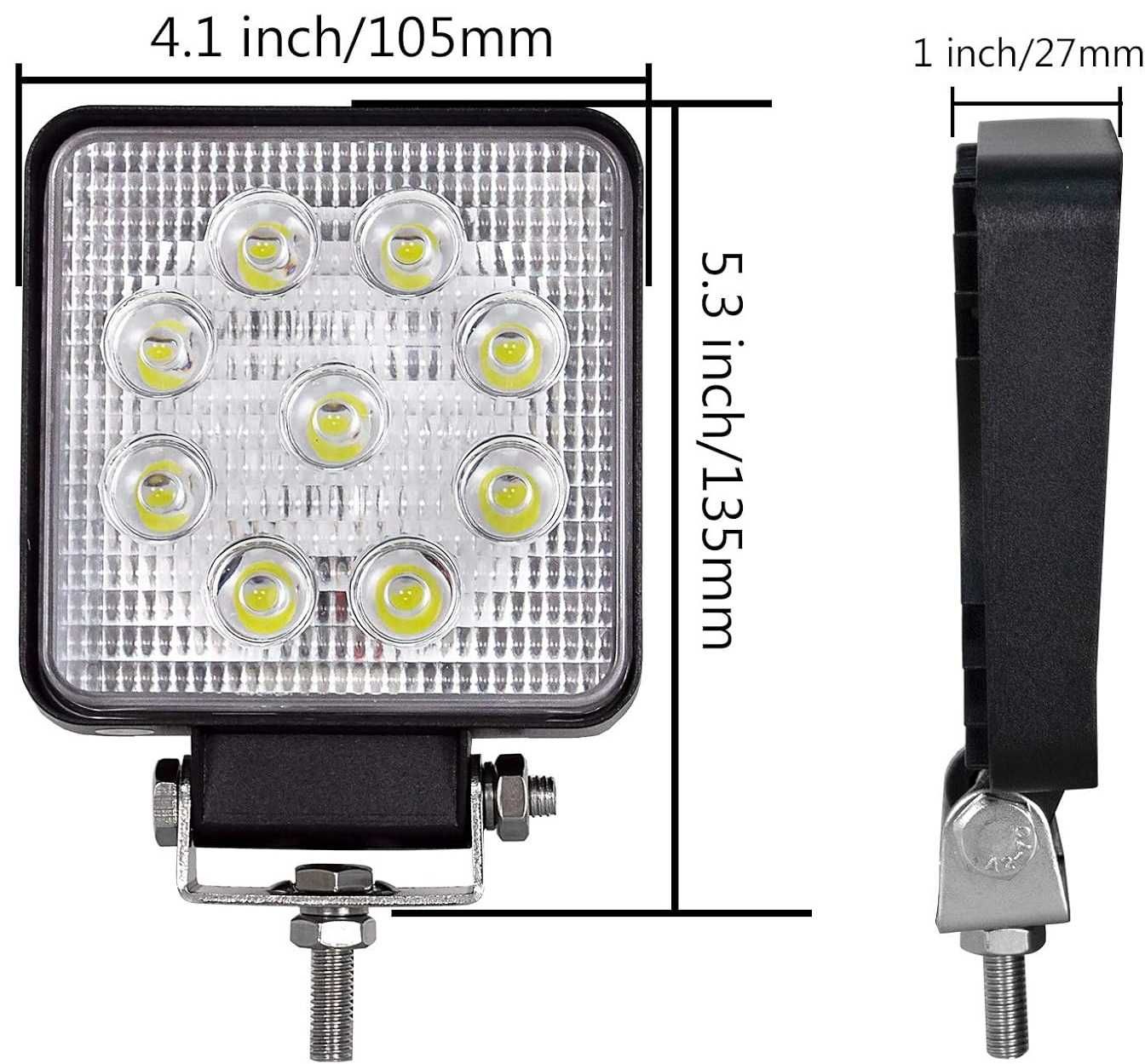 27W LED Диоден халоген 9 диода - 12/24V - снимка 8