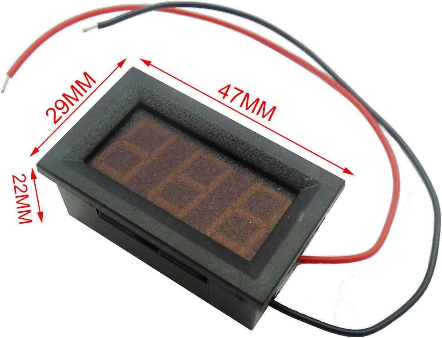 Цифров LED Волтметър за вграждане 4.5V-30V DC - снимка 5