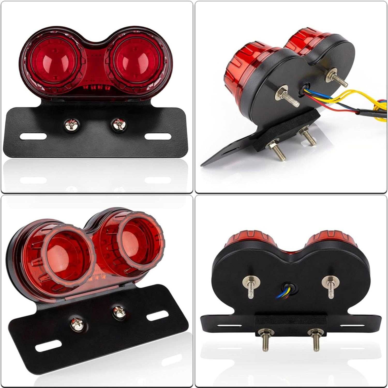 40 LED Стоп диоден за мотоциклет с вградени мигачи и стойка за номер. - снимка 2