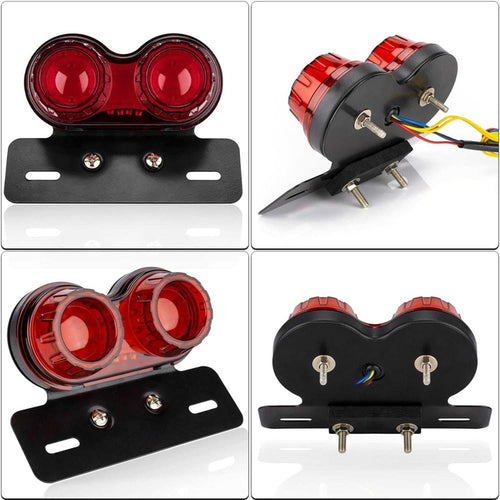 40 LED Стоп диоден за мотоциклет с вградени мигачи и стойка за номер. - снимка 2