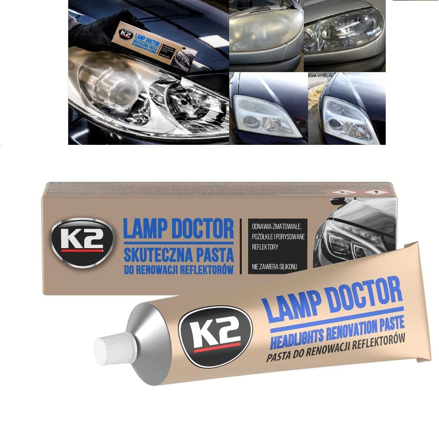 Паста за възстановяване на фарове K2 Lamp Doctor Pro - 60 гр. - снимка 1