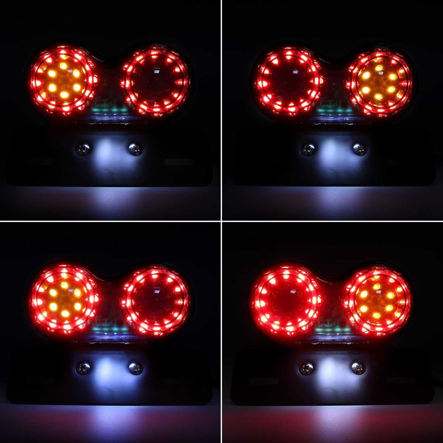 40 LED Стоп диоден за мотоциклет с вградени мигачи и стойка за номер. - снимка 5