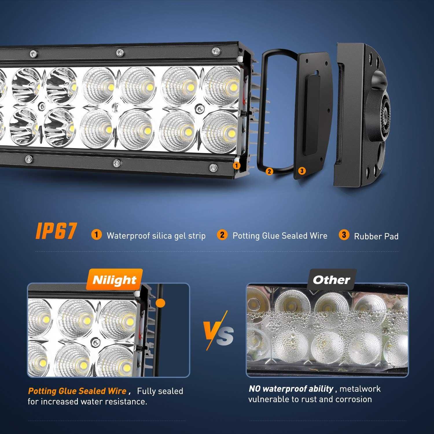 240W Мощен LED Бар Диоден - 105см - 12V/24V - снимка 5