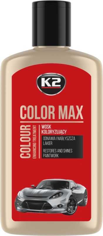 Вакса за оцветяване на автомобили Color Max K2, 250мл - Червена - снимка 1