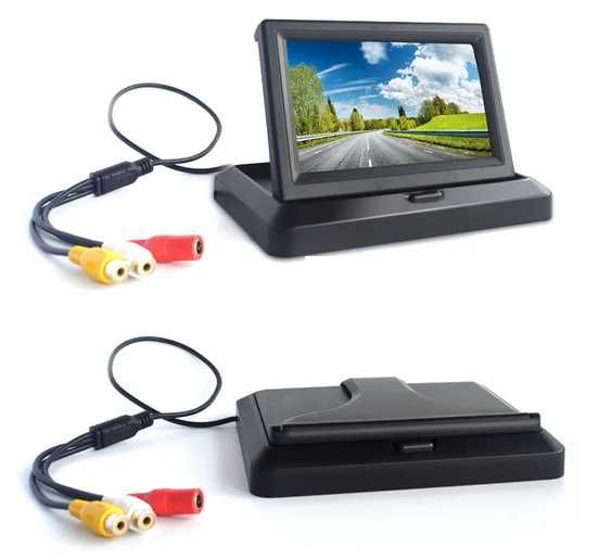 Монитор LCD 4.3" тип табакера за камера за паркиране. - снимка 1