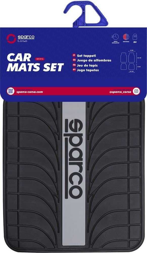 Универсални автомобилни стелки Sparco/Сиви елементи. - снимка 3