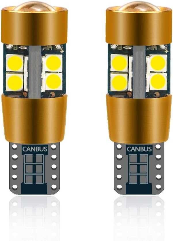 Комплект LED Диодни Крушки тип CANBUS ,19 SMD (T10) - Бели 6000К, 12V - снимка 4