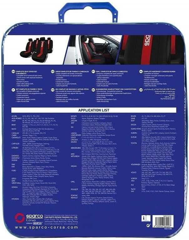 Комплект калъфи за седалки SPARCO - Черно/Сиво - 2мм Пяна. - снимка 4
