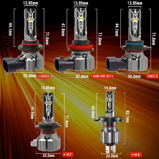 Комплект LED диодни крушки H11 - 35W 12V - 6000к - снимка 6