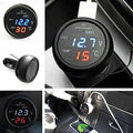 Волтметър за автомобил с термометър и USB порт - 3 in 1 - снимка 1