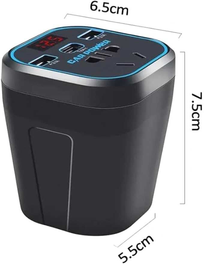 Автомобилен Инвертор/Преобразувател на напрежение 12V/24V към 220V. - снимка 5