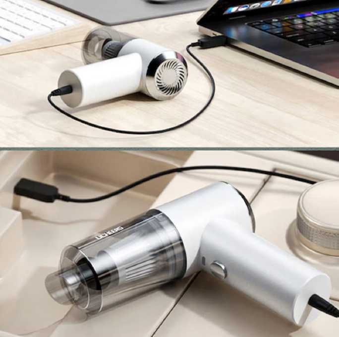 120W Мини Безжична акумулаторна прахосмукачка  с USB зарядно. - снимка 5