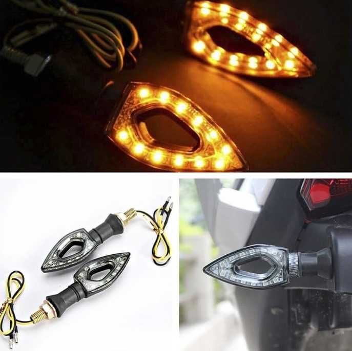 Универсални 12V LED мигачи за Мотор/Скутер/ATV - 2 броя. - снимка 2