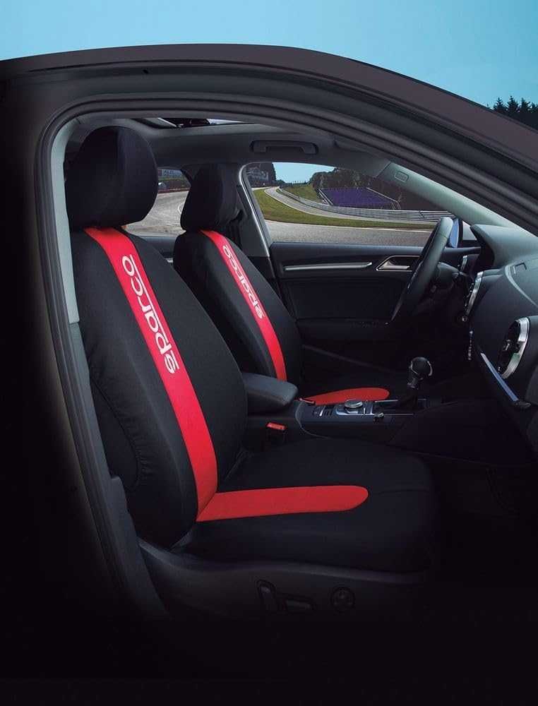 Комплект калъфи за седалки SPARCO - Черно/Червено - 2мм Пяна. - снимка 3