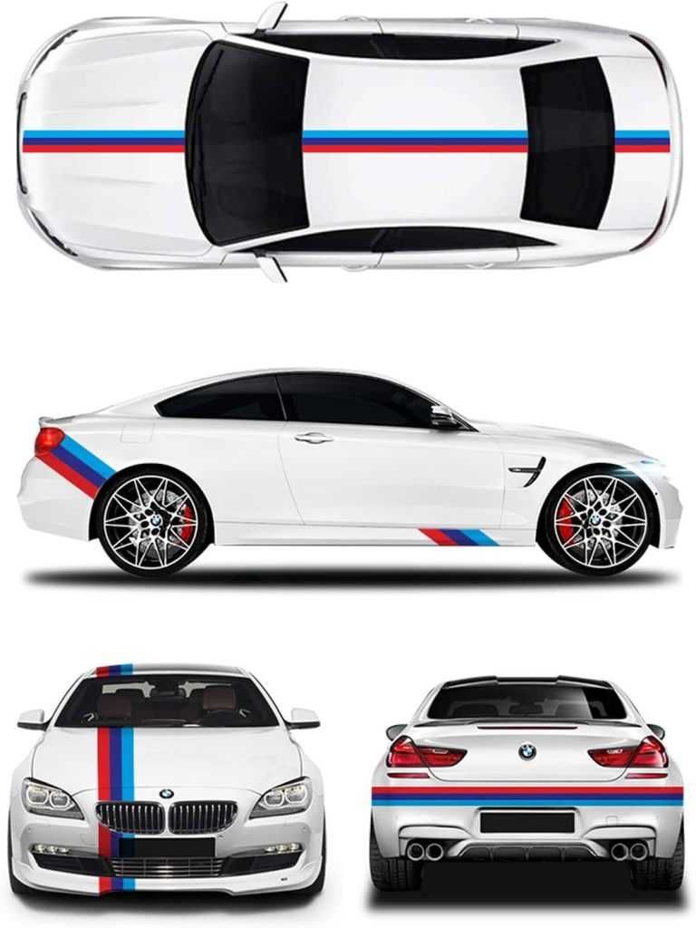 Трицветна декоративна самозалепваща лента BMW/ MPower - 5 метра* - снимка 4