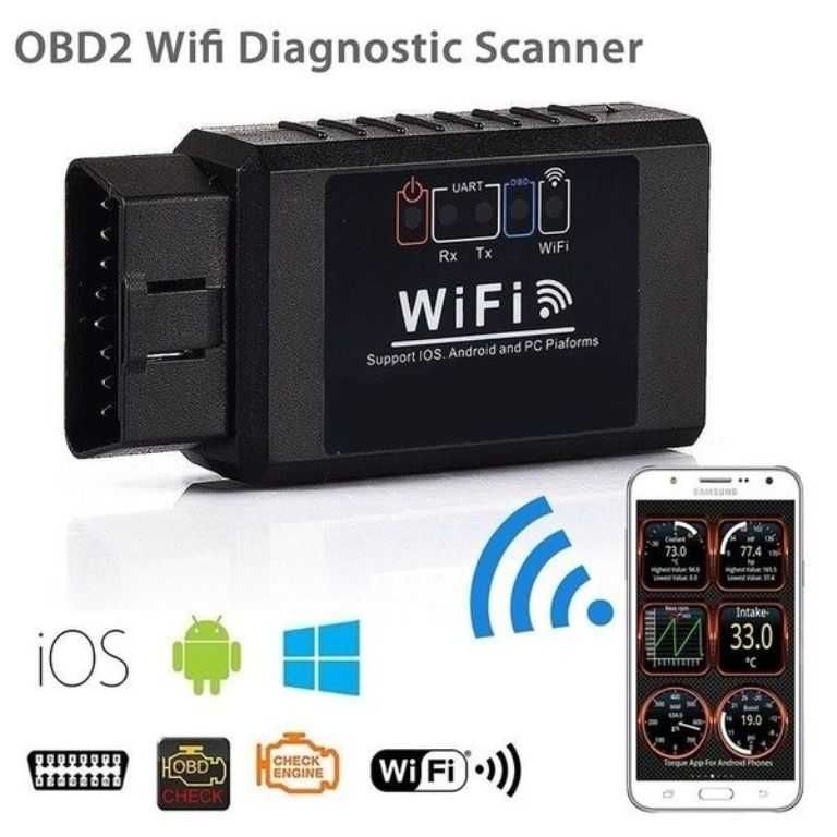 Тестер за автомобилна диагностика, OBD2, WI-FI - IOS/Android* - снимка 1