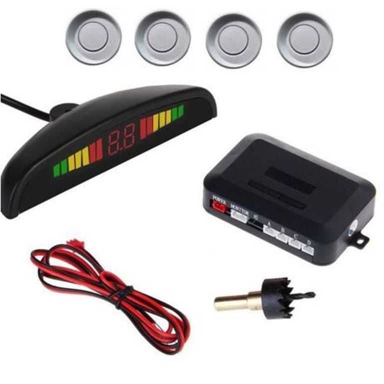 Парктроник Сив с 4 датчика, LCD дисплей и звукова сигнализация* - снимка 2
