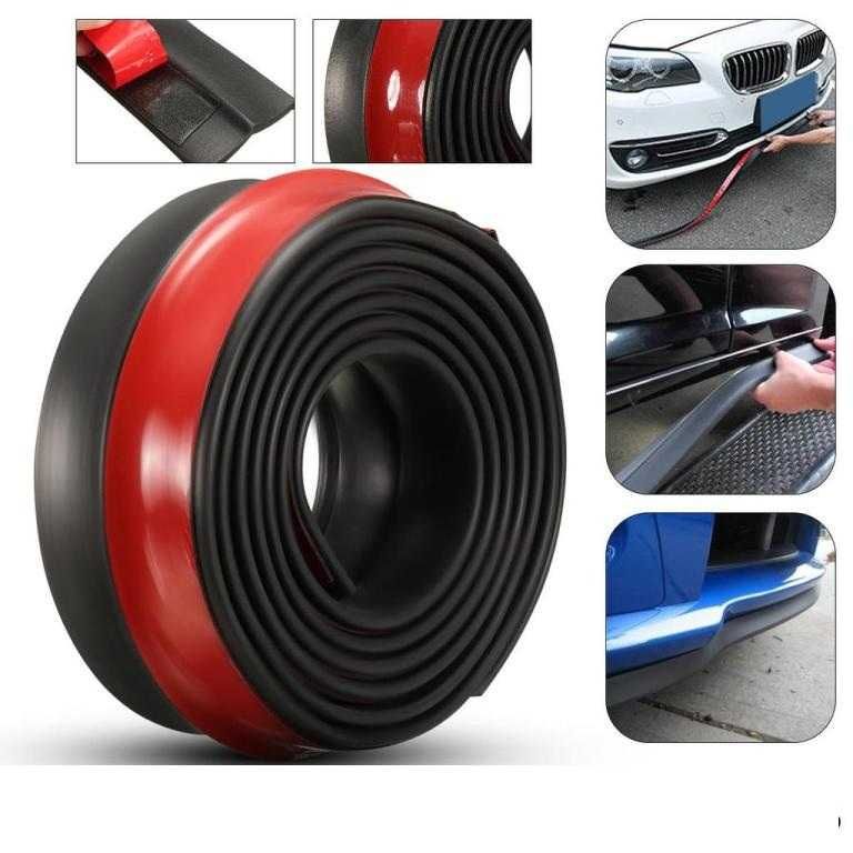 Универсален лип спойлер за брони SAMURAI - Черен - снимка 2