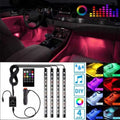 LED интериорно осветление за автомобил RGB 12V - 8 цвята/12 диода. - снимка 1
