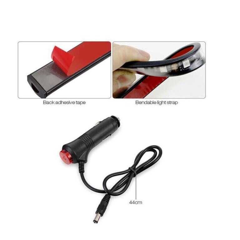 LED интериорно осветление за автомобил RGB 12V - 8 цвята/12 диода. - снимка 7