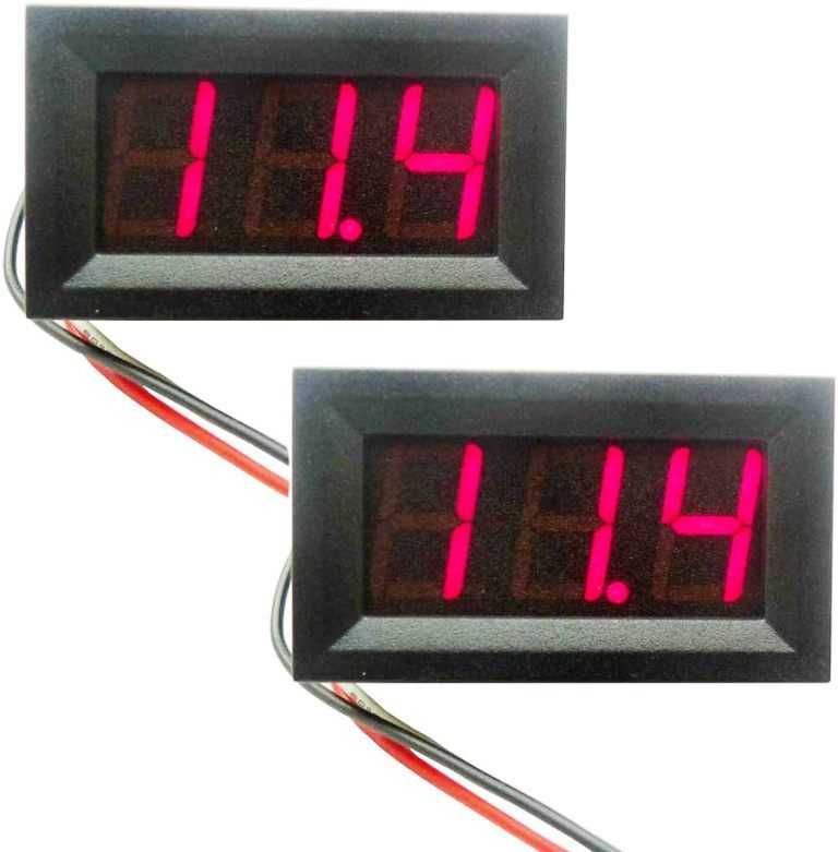 Цифров LED Волтметър за вграждане 4.5V-30V DC - снимка 2