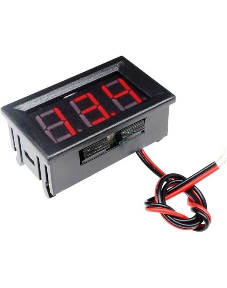 Цифров LED Волтметър за вграждане 4.5V-30V DC - снимка 1