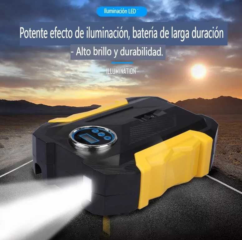 Автомобилен Компресор 12V с цифров дисплей и LED светлина 140W. - снимка 5