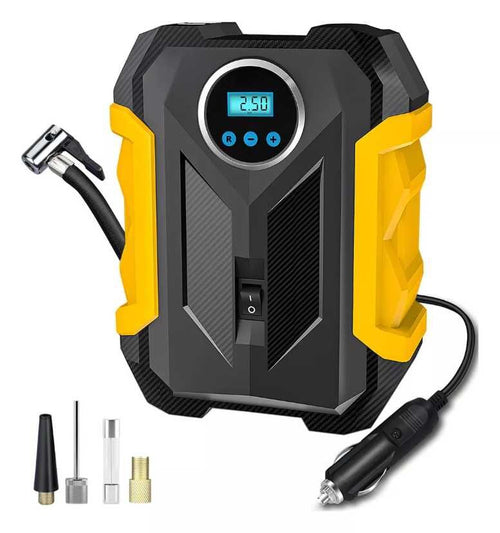 Автомобилен Компресор 12V с цифров дисплей и LED светлина 140W. - снимка 1