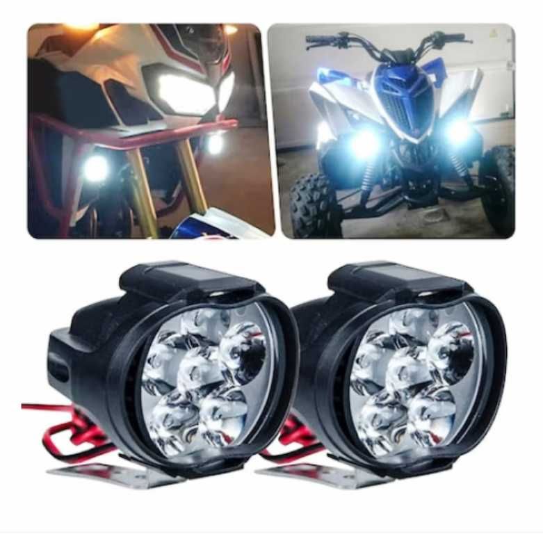 Комплект 6 LED фарове за Мотор, Скутер, ATV - 2 броя. - снимка 1