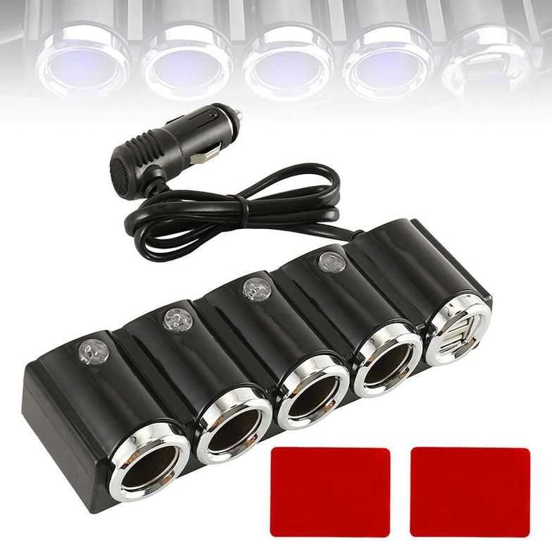Разклонител за Запалка с 4 гнезда - 2 USB, 12-24V. - снимка 6