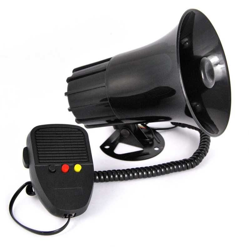 Сирена полицейска с мегафон и микрофон, 3 мелодии - 12V/50W. - снимка 2