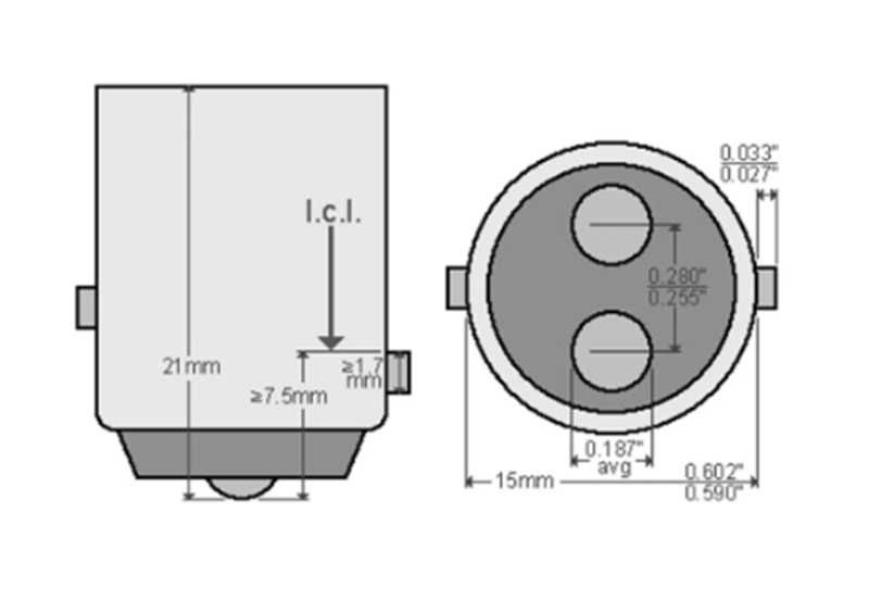 LED диодни крушки Glipart, BAY15D/P21/5W, CANBUS - 2 Светлини - снимка 4