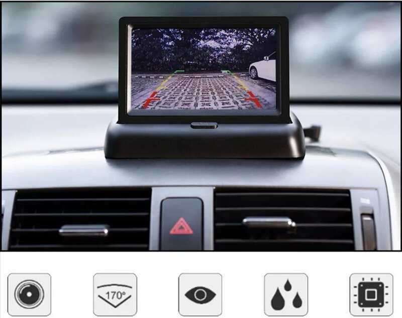 Монитор LCD 4.3" тип табакера за камера за паркиране. - снимка 4