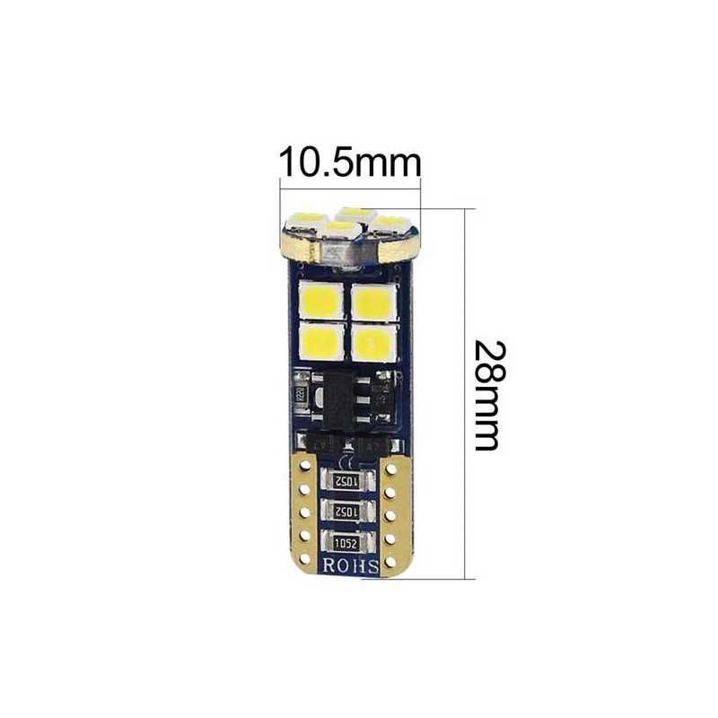 LED Диодни Габаритни Крушки - T10 W5W Canbus - 2 Броя - снимка 5