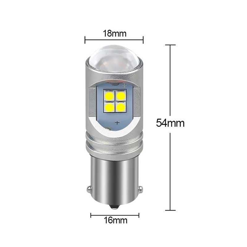 2бр LED крушки за мигач P21W с вградена лупа 12 диода. - снимка 9