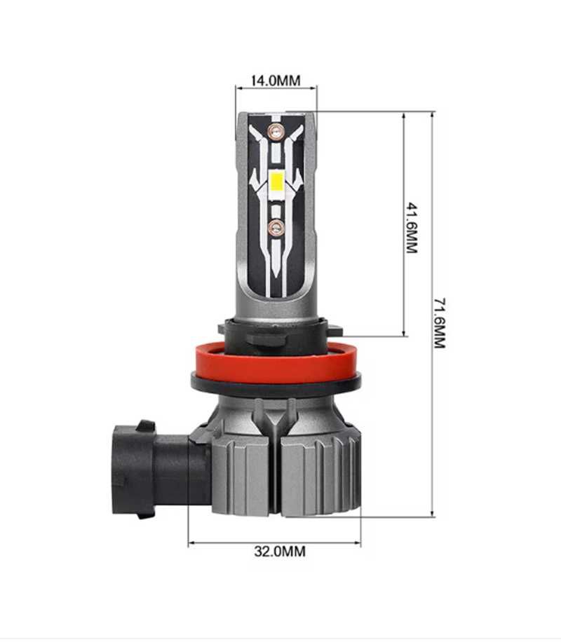 Комплект LED диодни крушки 9005/HB3 - 35W 12V - 6000к - снимка 4