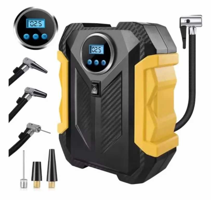 Автомобилен Компресор 12V с цифров дисплей и LED светлина 140W. - снимка 8