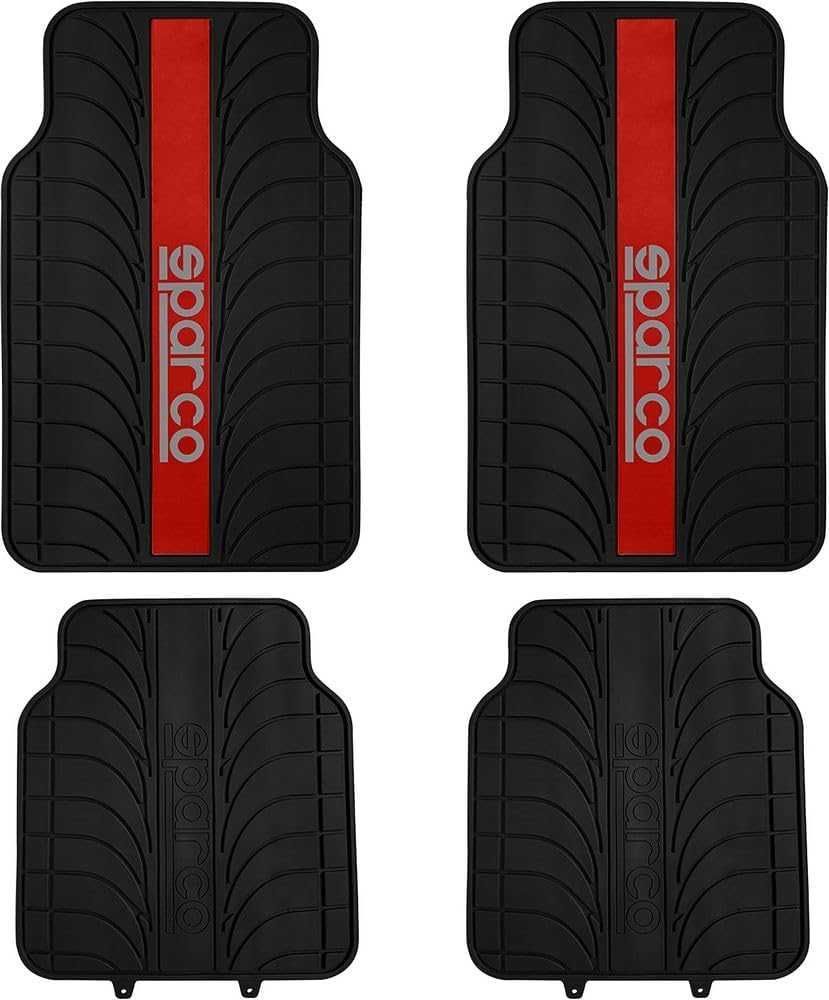 Универсални автомобилни стелки Sparco/Червени елементи. - снимка 1