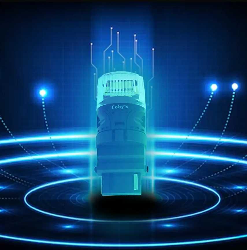 Комплект LED крушки  - T20, 21W, 16 SMD една светлина. - снимка 4