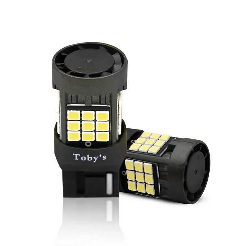 Комплект LED габаритни крушки за кола - T20/W21/5W Canbus, 12V. - снимка 1